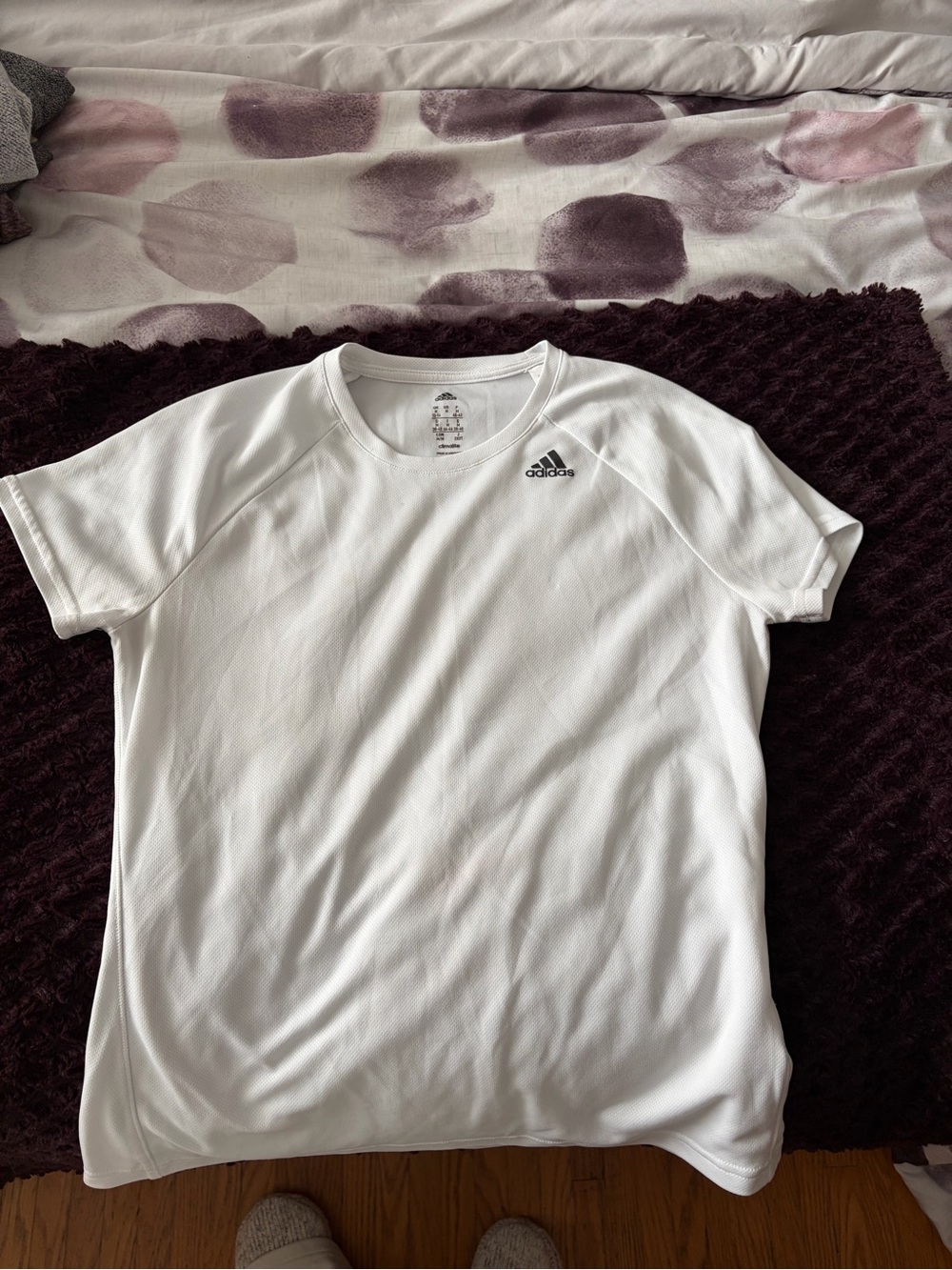 adidas White Women's Short Sleeve Performance Tee
